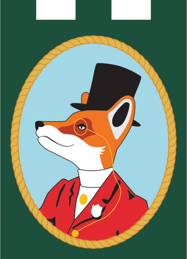 Double Applique Everyday Snooty Fox Polyester Garden Flag