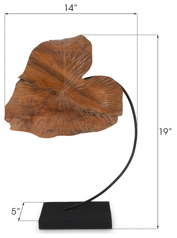 Carved Leaf Sculpture, Small