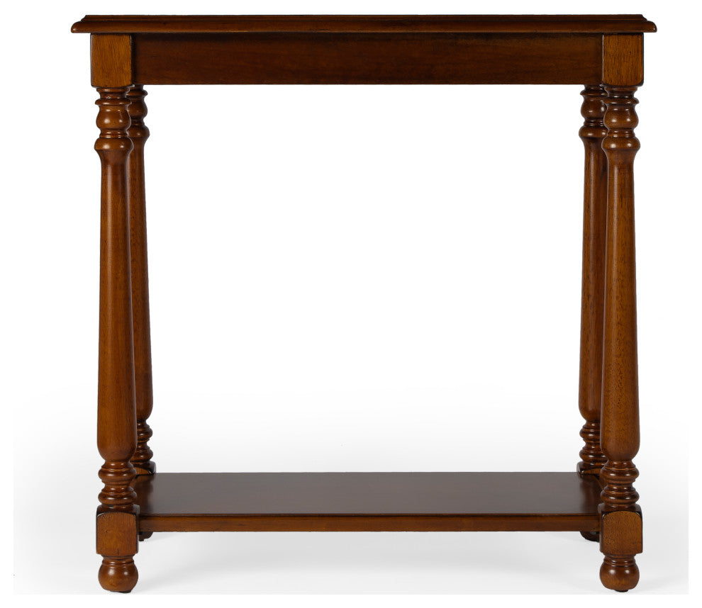 Devane Chairside Table, Medium Brown