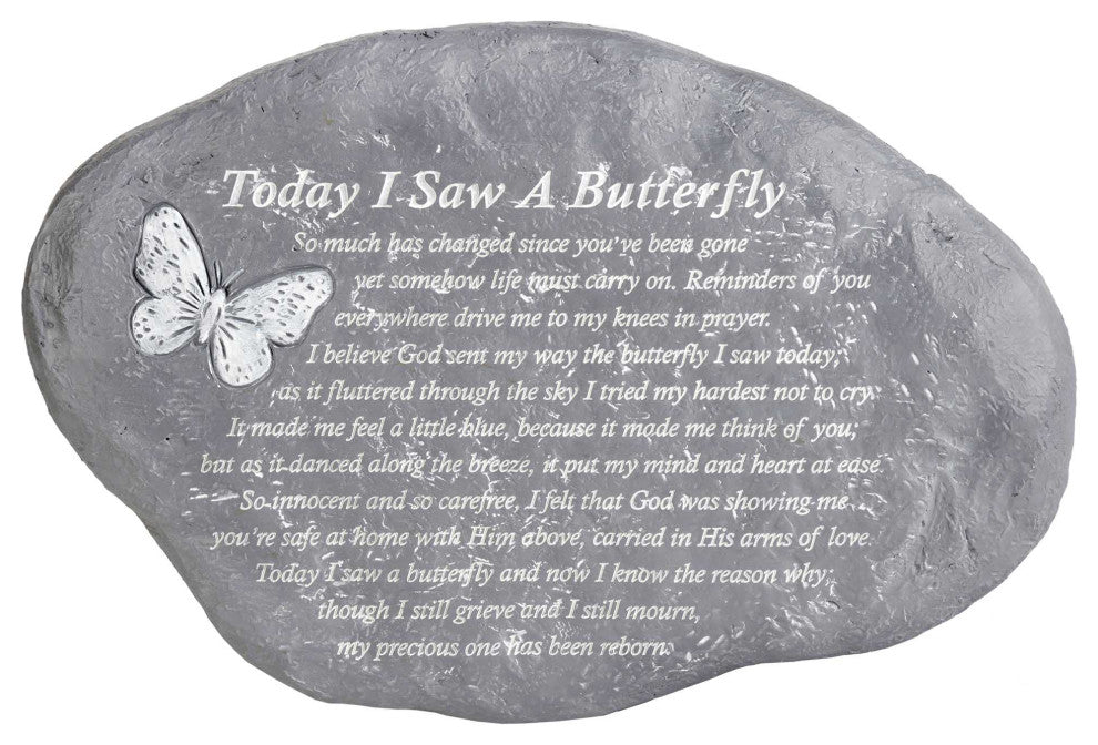 Garden Stone, Saw A Butterfly, 9.5"