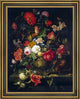 Abraham Mignon Vase of Flowers Framed Premium Canvas Print, 21"x28"