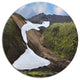 White Spots Snowfields In Gullies, Landscape Wall Round Wall Art, 11"