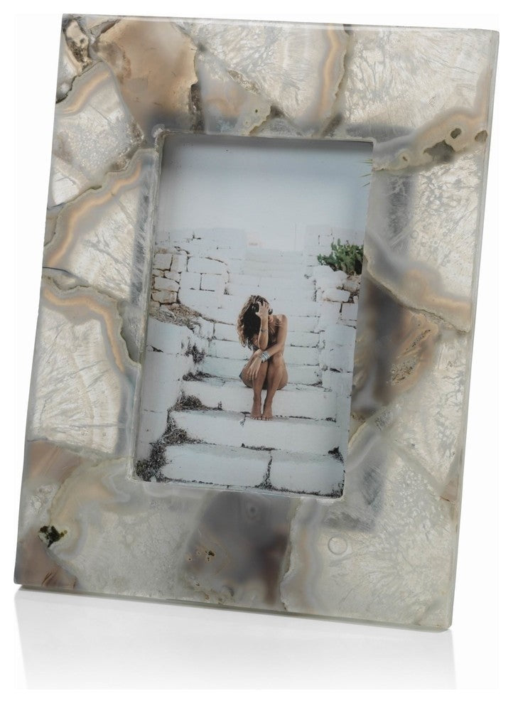 "Preto" 4" x 6" Agate Picture Frame
