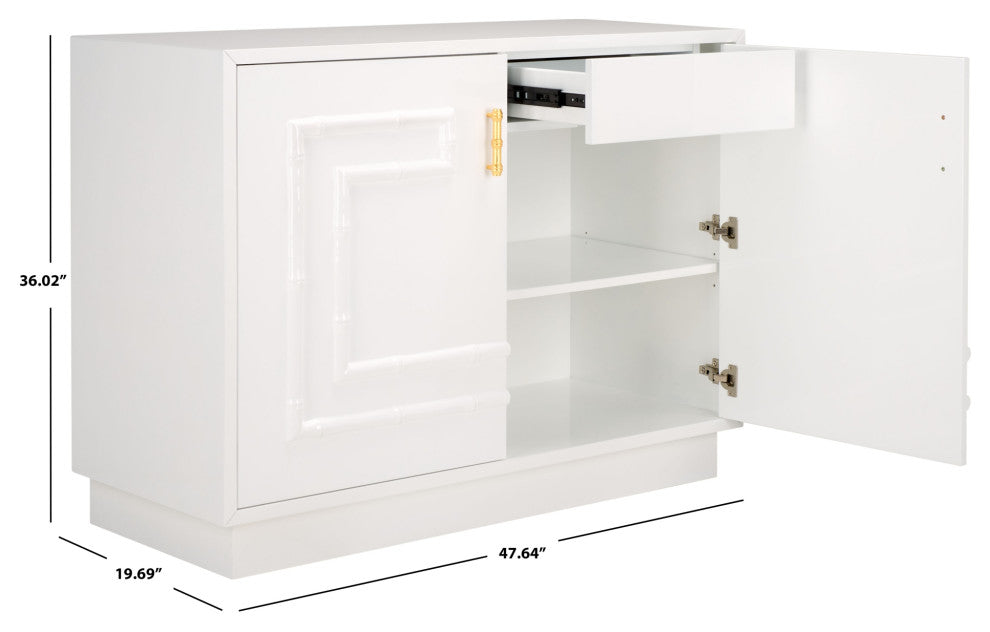 Safavieh Couture Ruben Cabinet, White/Gold