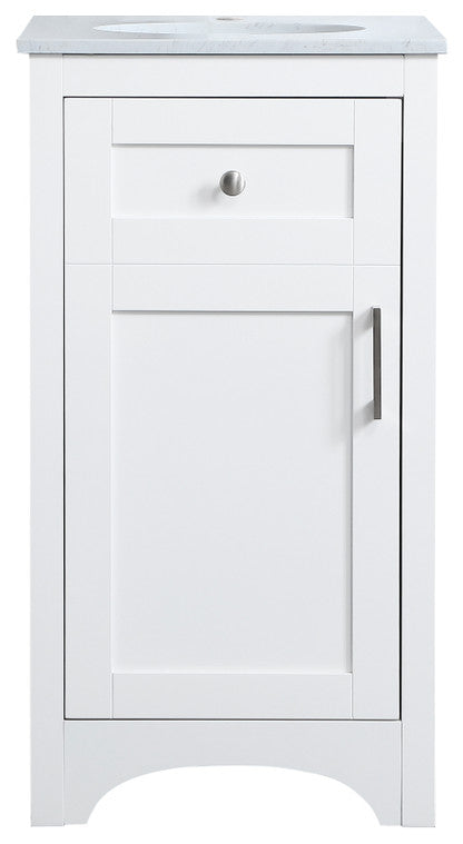 18" Single Bathroom Vanity, White