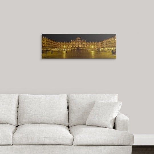 "Plaza Mayor Castile & Leon Salamanca Spain" Canvas Art, 36"x12"x1.25"