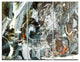 "Contemporary Abstract Design" Glossy Metal Wall Art, 3 Panels, 36"x28"