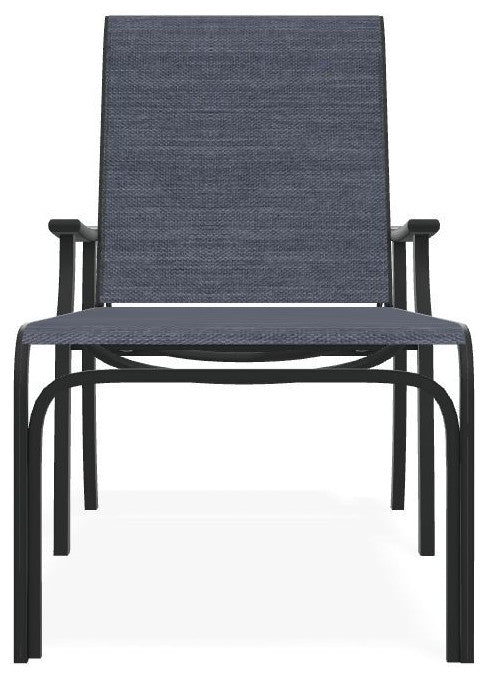 St. Catherine Sling 4-Position Outdoor Chaise Lounge, Augustine Denim/Graphite