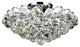 Elegant Godiva Flush Mount, Chrome Finish With Royal Cut Crystal
