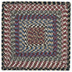 Burgundy/Blue/Gray Square Chair Pad 14"x14"