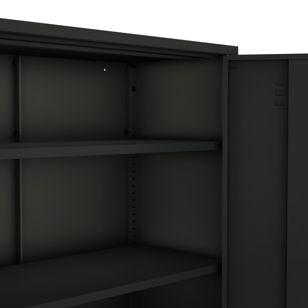 Manhattan Comfort 2-Piece Naomi Accent Cabinet and Storage Cabinet