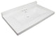 Transolid Carolina Single Bowl Vanity Top for 4-in Centerset Faucet, 37"x22"