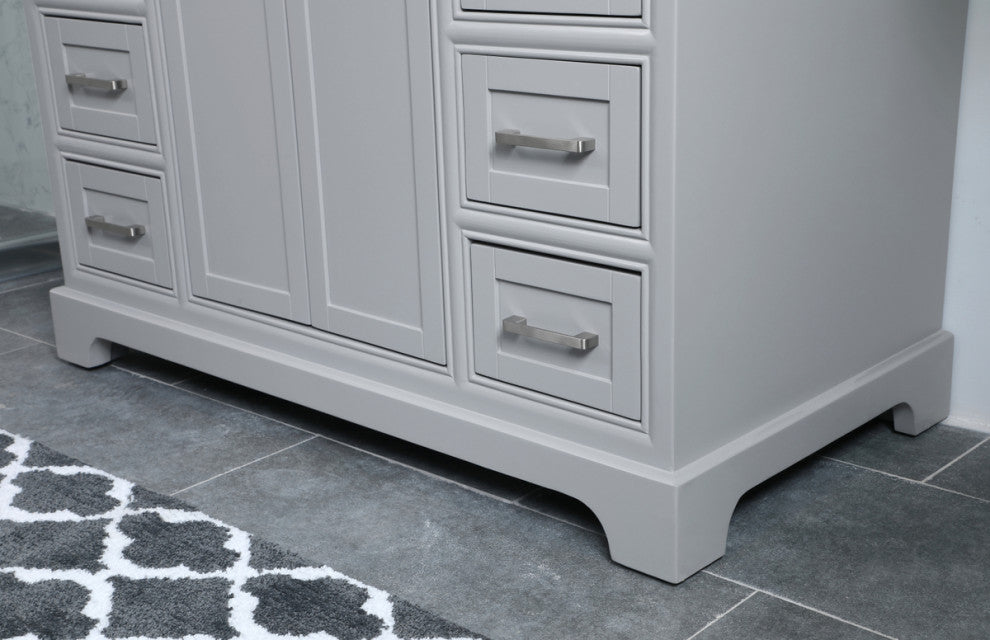 Amber Single Bathroom Vanity, Blue, Light Grey, 42"