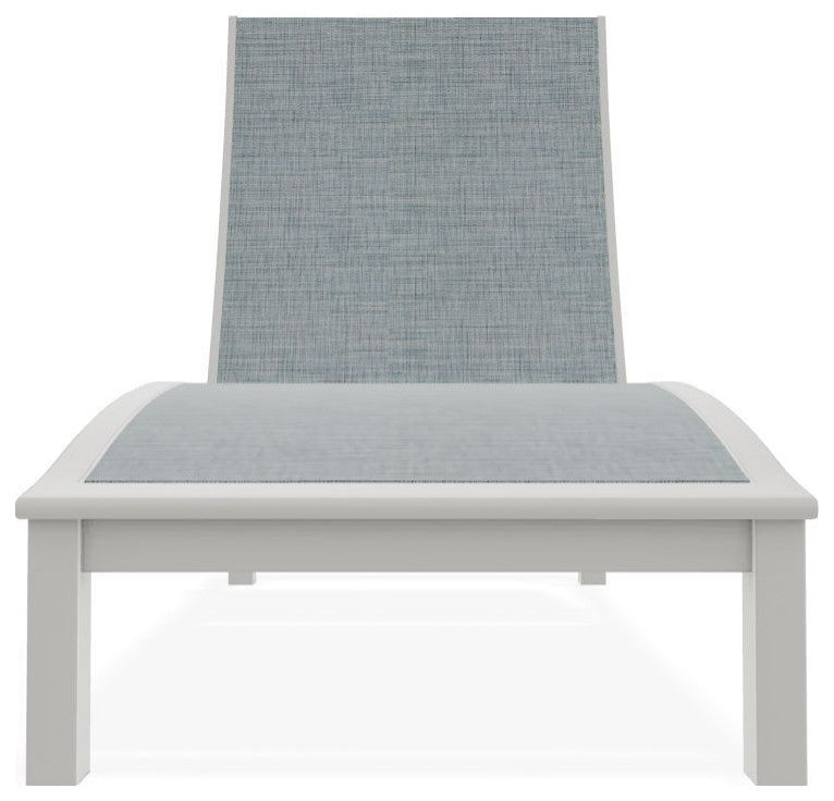 Bazza Sling 4-Position Contour Outdoor Chaise Lounge, Charm/Snow