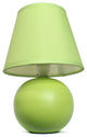 Simple Designs Mini Ceramic Globe Table Lamp, Green