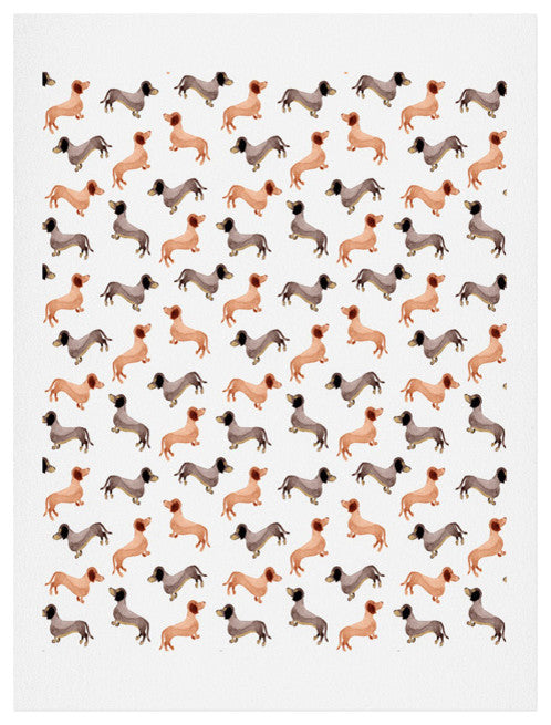 Deny Designs Wonder Forest Darling Dachshunds Art Print