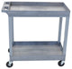 Luxor High Capacity 2 Tub Shelves Cart, Gray