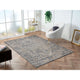 Ava Distressed Arabesc Area Rug, Navy, 8'10"x12'2"