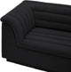 Cascade Upholstered Modular Sofa, Black, Boucle Fabric, Straight Sofa