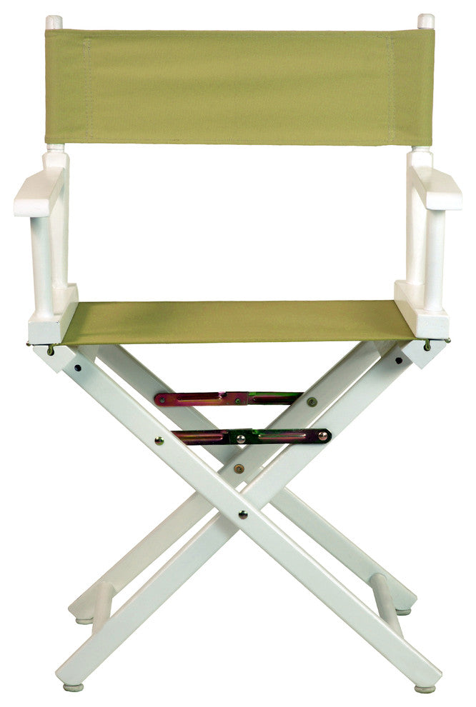 018" Director's Chair White Frame-Olive Canvas