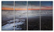 "Beautiful Sunset on Chudskoy Lake" Seascape Wall Art, 4 Panels, 48"x28"