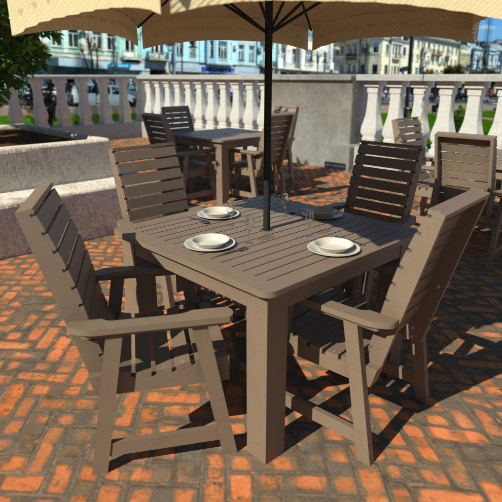 Glennville 5-Piece Square Dining Set, Weathered Acorn, Woodland Brown