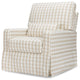 Crawford Pillowback Comfort Swivel Glider, Tan Gingham