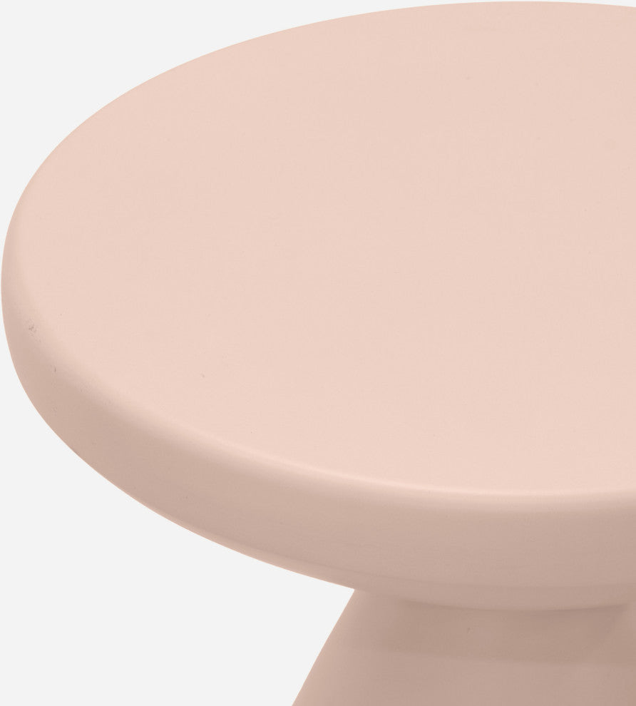 Anika Iron End / Side Table, Pink
