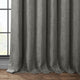 Faux Linen Darkening Curtain Single Panel, Blazer Gray, 50"x108"