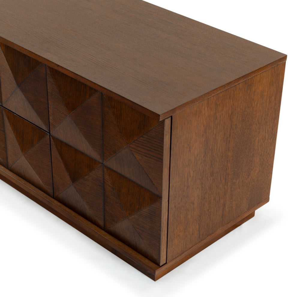 Safavieh Couture Patty 4 Door Wood Media Stand, Walnut