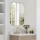 Allure Octagon Framed Bathroom Wall Mirror, Brushed Gold, 36"