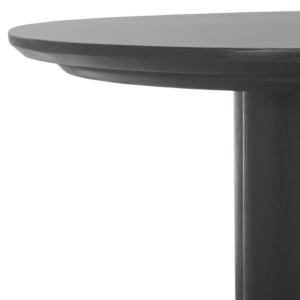 Safavieh Couture Barnard Oval Wood Coffee Table, Black