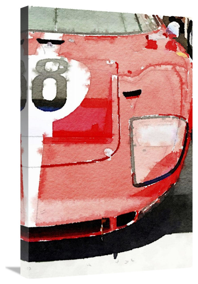"1964 Ford GT40 Front Detail Watercolor" Fine Art Print