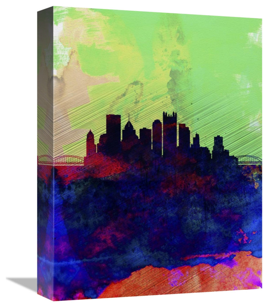 "Pittsburgh Watercolor Skyline" Fine Art Print