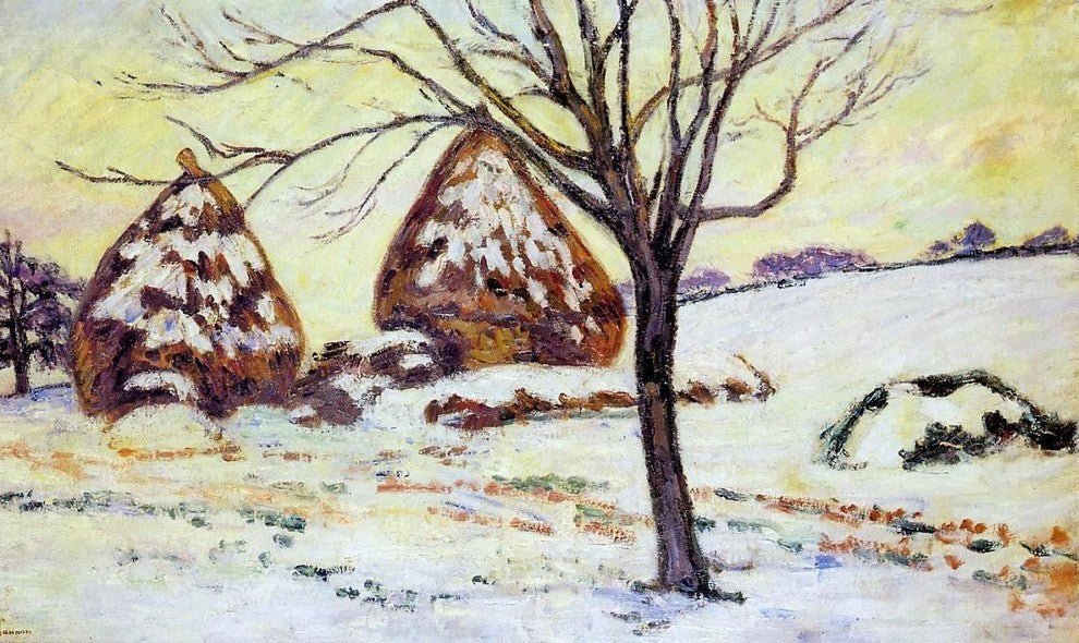 Armand Guillaumin Palaiseau Snow Effect Premium Canvas Print