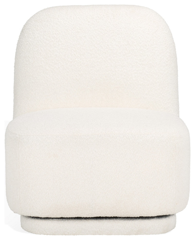 Safavieh Couture Bianka Boucle Swivel Chair, Ivory