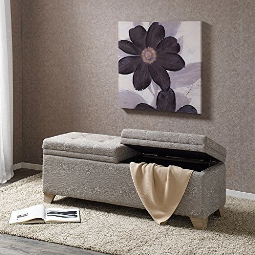 Madison Park Ashcroft Soft Close Storage Bench, Grey