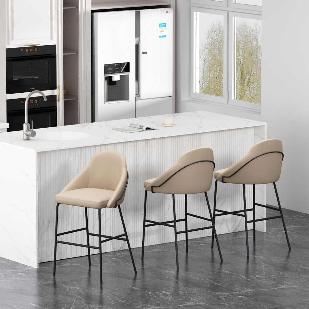 Manhattan Comfort Gracie Barstool, Set of 3