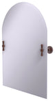 Frameless Arched Top Beveled Edge Tilt Mirror, Antique Copper