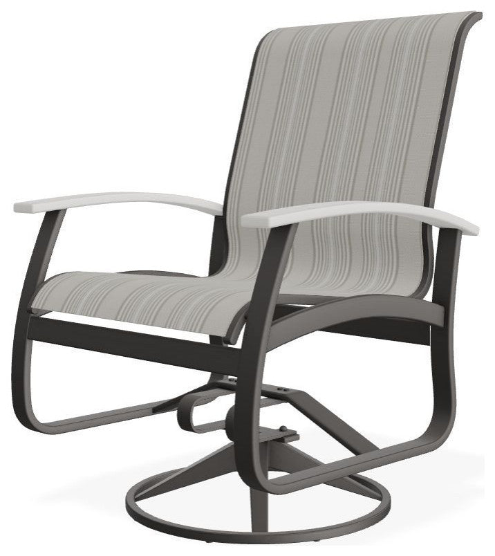 Belle Isle Sling Outdoor Swivel Rocker, James/Warm Gray