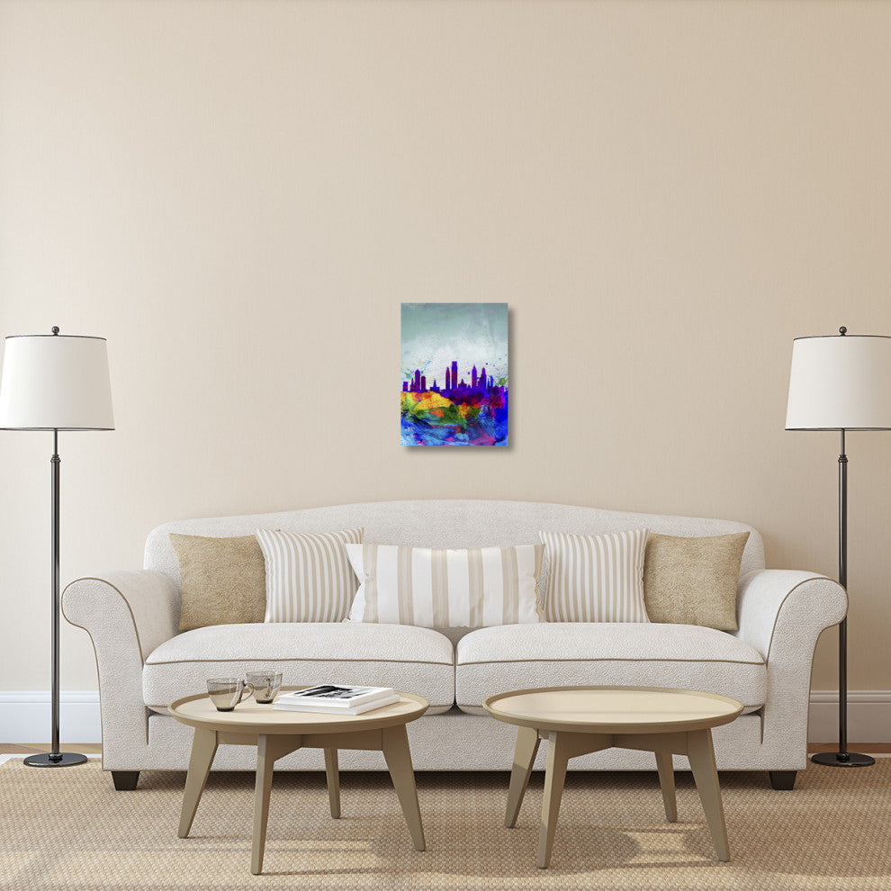 "Philadelphia Watercolor Skyline" Fine Art Print