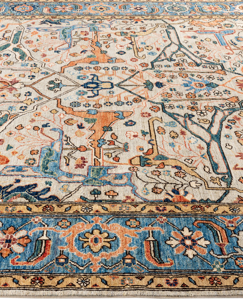 Serapi One-of-a-Kind Hand-Knotted Area Rug Gray, 7'11" x 9'9"