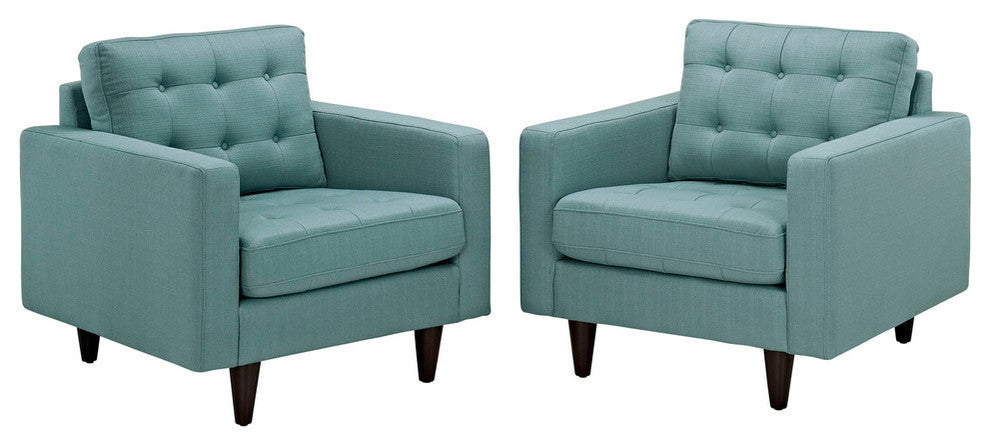 Modern Contemporary Living Room Armchair, Lagua, Set of 2