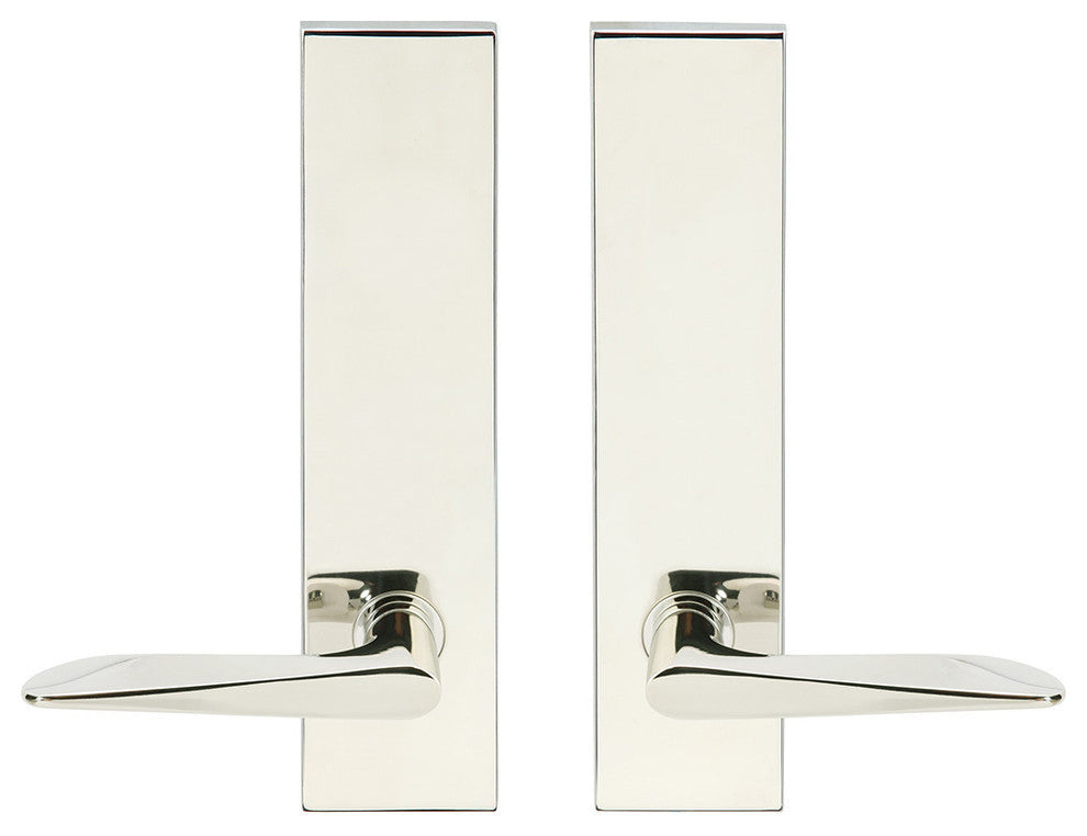 Ecco Lever, Tubular Privacy, Polished Stainless Steel, 2-3/8" Backset