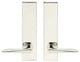 Ecco Lever, Tubular Privacy, Polished Stainless Steel, 2-3/8" Backset