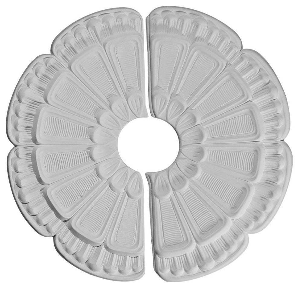 18 1/2"OD x 3 5/8"ID x 7/8"P Flower Ceiling Medallion, Two Piece