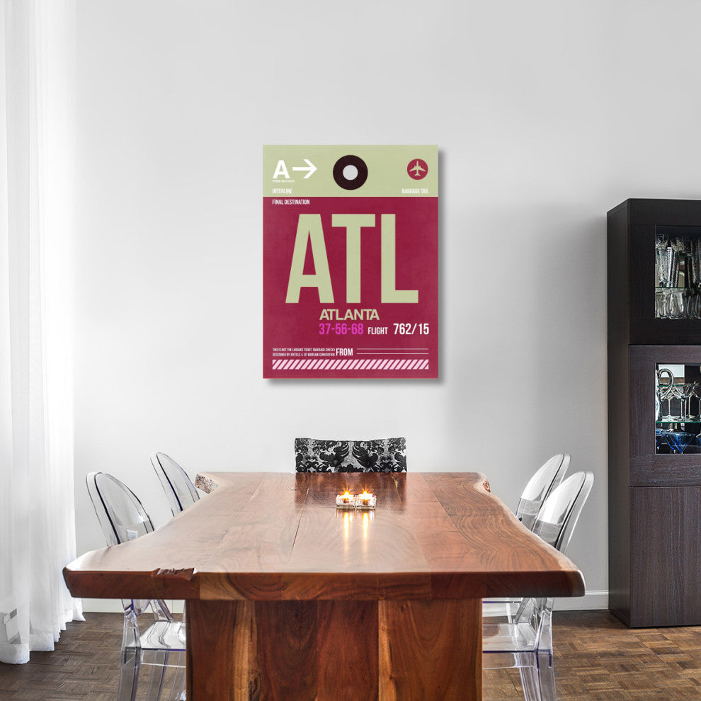"ATL Atlanta Luggage Tag 2" Fine Art Print