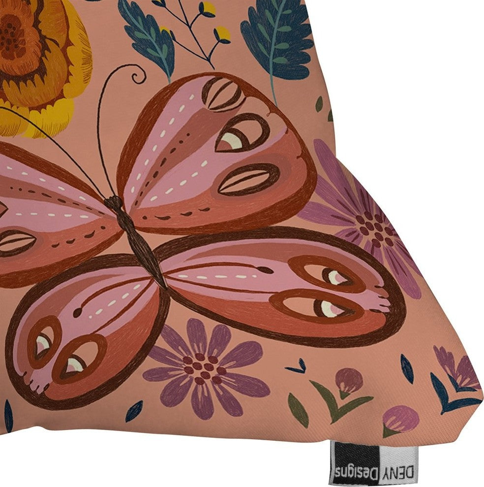 Pimlada Phuapradit Butterfly Twins Throw Pillow, 18"x18"