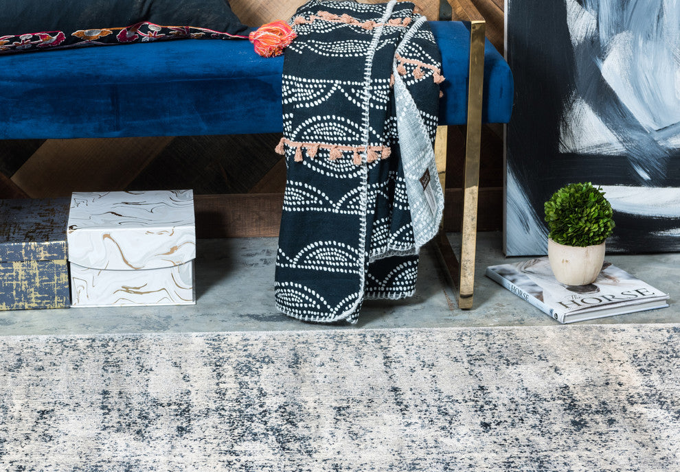 Unique Loom Dark Blue Chateau Jefferson 2' 2 x 6' 7 Runner Rug