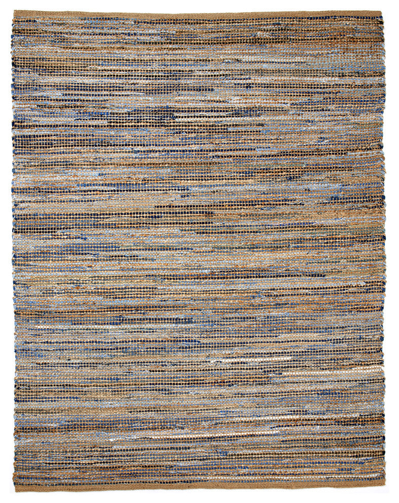 American Graffiti Denim and Jute Rug, 8'x10'